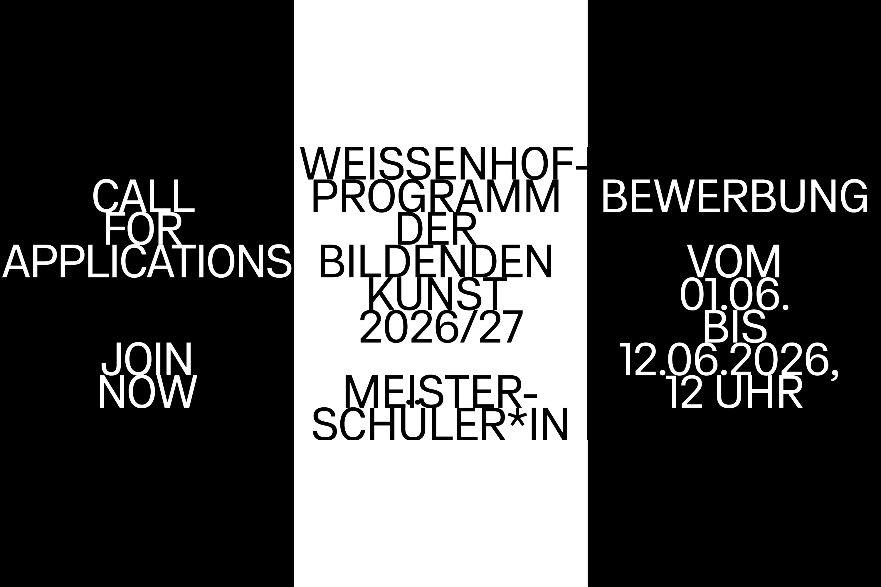 Call for Applications: Weissenhof-Programm der Bildenden Kunst 
