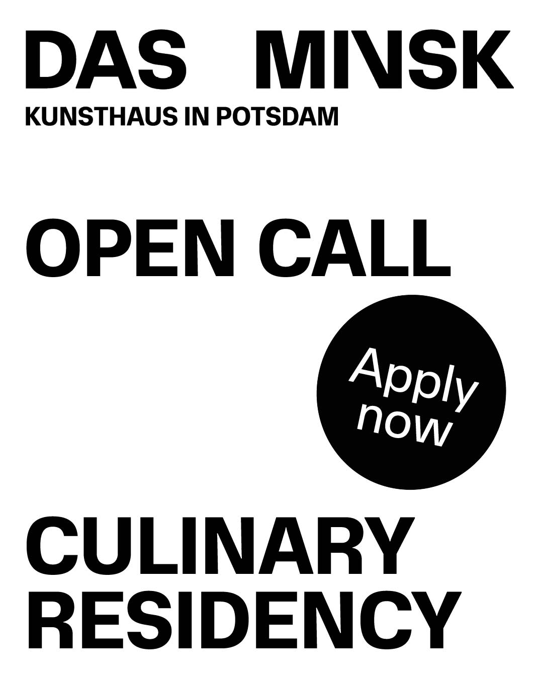 OPEN CALL: CULINARY RESIDENCY