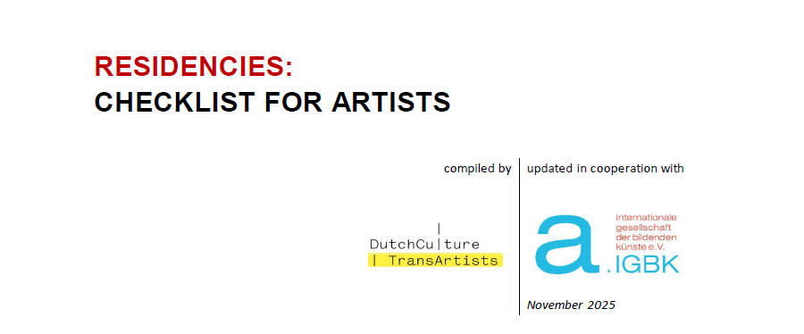 Residencies Checklist Artists 2025